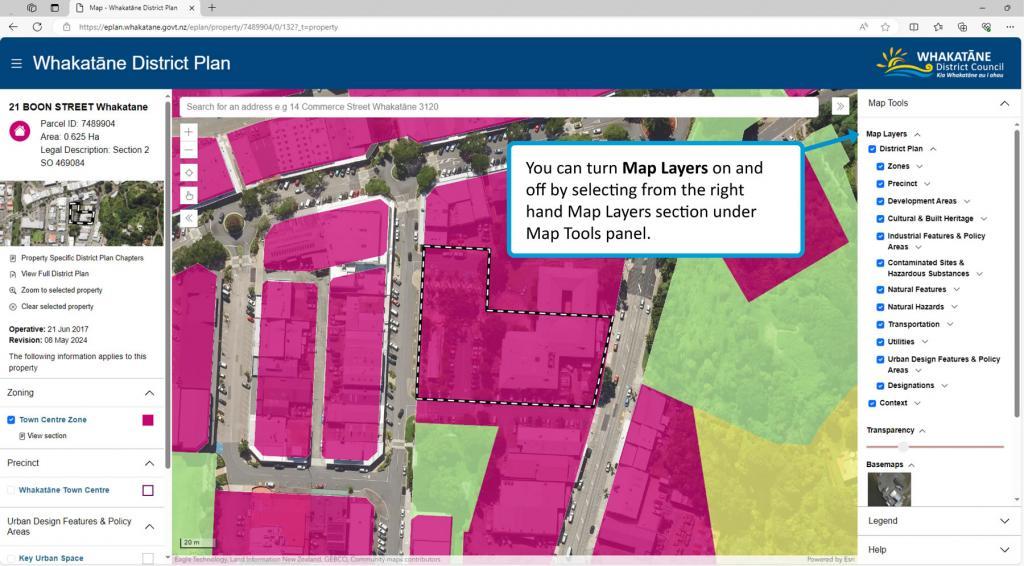 Screenshot Map Layers