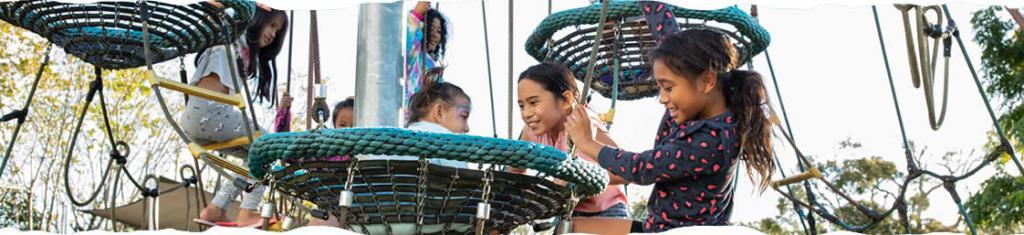 Kids playing on playground