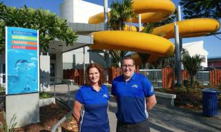 Aquatic Centre Team outside of pools