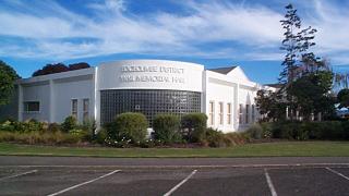 Exterior of the Edgecumbe War Memorial Hall.