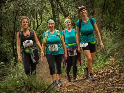 “The Green Goddesses”, fighting poverty one step at a time at this year’s Oxfam Trailwalker. (photo courtesy of Artur Francisco) “The Green Goddesses”, fighting poverty one step at a time at this year’s Oxfam Trailwalker.