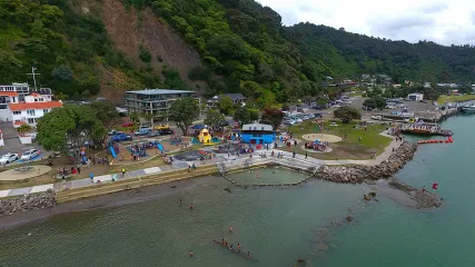 An aerial view of the new Wairaka Centennial Park