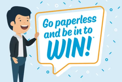 Go paperless and be in to win image