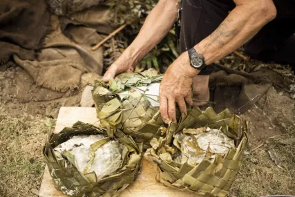 Food from the Hangi 