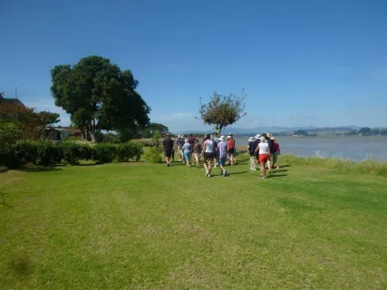 People walking the Ōhiwa trail