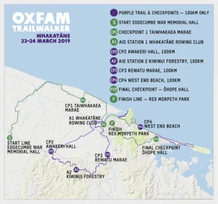 Oxfam Trailwalker Map 2019