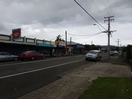 The State Highway passing through Tāneatua.