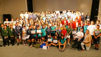 Group photo of Young Achiever Award winners