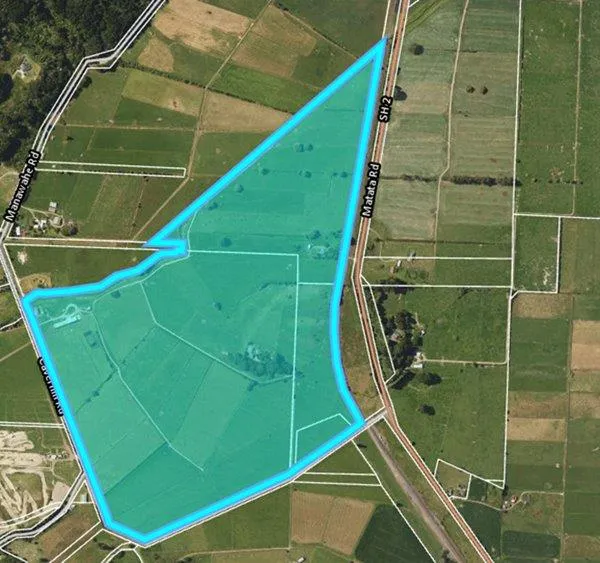 Aerial map of the purchased property at 138 Caverhill Road