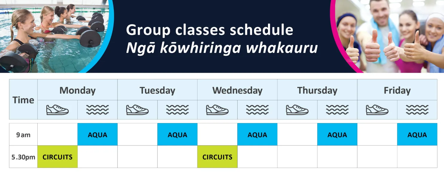 2025 What's On Timetable What's on at Whakatāne Aquatic and Fitness Centre