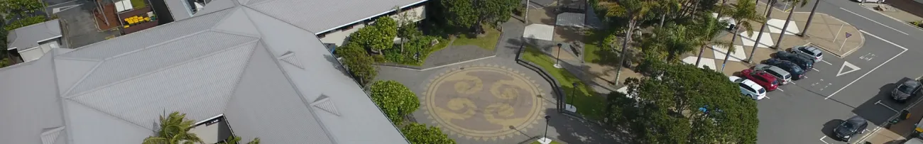 Aerial view of the council building