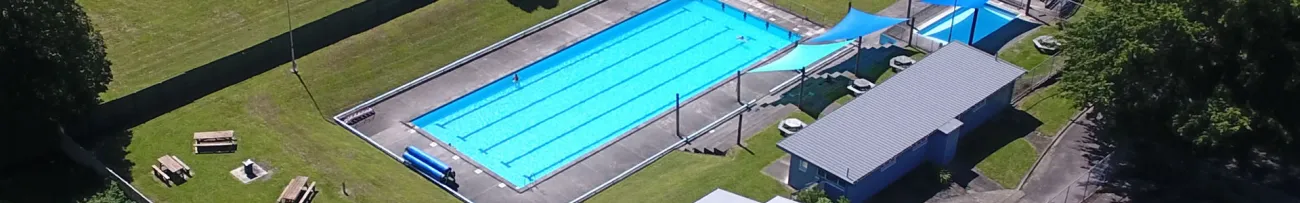 Aerial shot of the Murupara Aquatic Centre