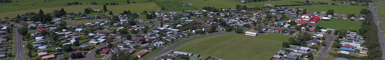 Aerial view of the Murupara township