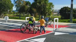 Kids crossing road