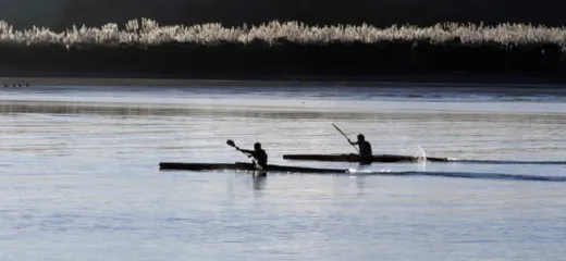 Kayakers on river