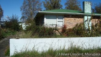 23 Rewa Crescent in Murupara - an example of the abandoned properties for sale. This and all other properties are viewable on TradeMe.
