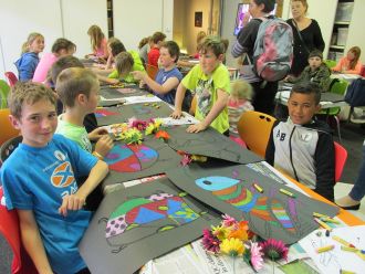 Children participating in Art Power.