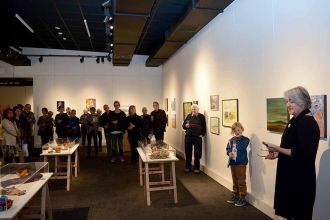 Exhibition opening at Te Kōputu