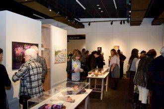 Exhibition opening at Te Kōputu