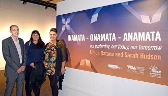 Pictured from left: Team Leader -Museum and Arts, Hamish Pettengell; Aimee Ratana; Sarah Hudson.