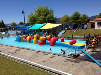 Murupara Aquatic Centre Inflatable in pool