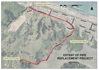 Extent of pipe replacement project