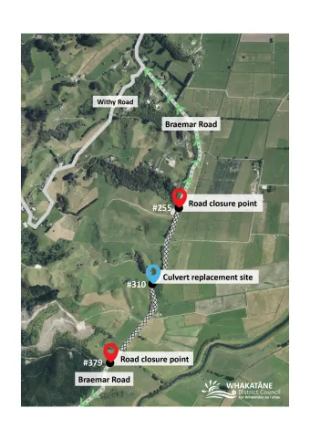 A map of the closure area